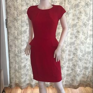 Bebe Red Dress. Perfect for work and holidays!